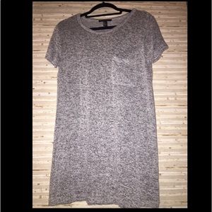 Grey T-Shirt Dress with pocket by Forever 21